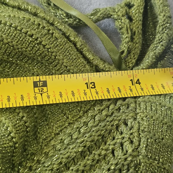 Torn By Ronny Kobo Collection Olive Marl Ribbed V-Neck Midi Dress - Picture 13 of 14